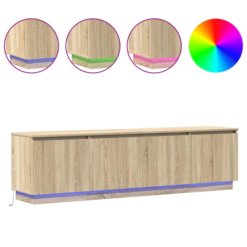 Szafka pod telewizor Ze LED Lights Dąb Sonoma 180 x 38 x 49 cm