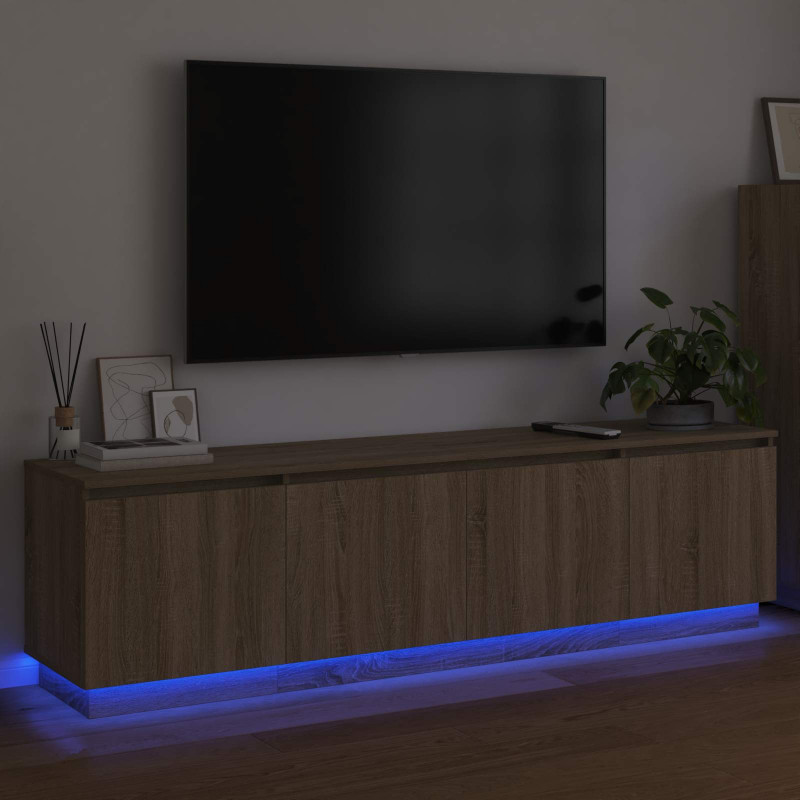 Szafka pod telewizor Ze LED Lights Dąb Sonoma 180 x 38 x 49 cm