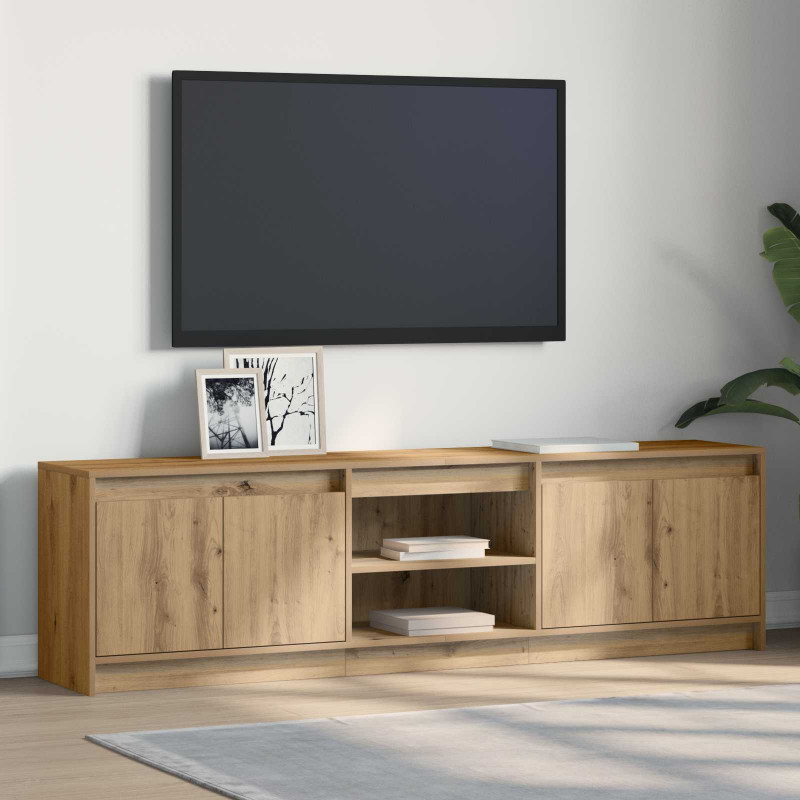 Jednostki telewizyjne 2 pcs Brązowy 180 x 34 x 50 cm