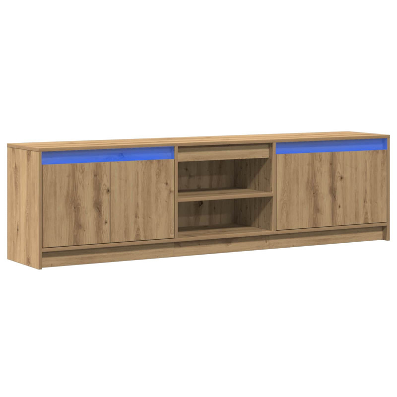 Jednostki telewizyjne 2 pcs Brązowy 180 x 34 x 50 cm