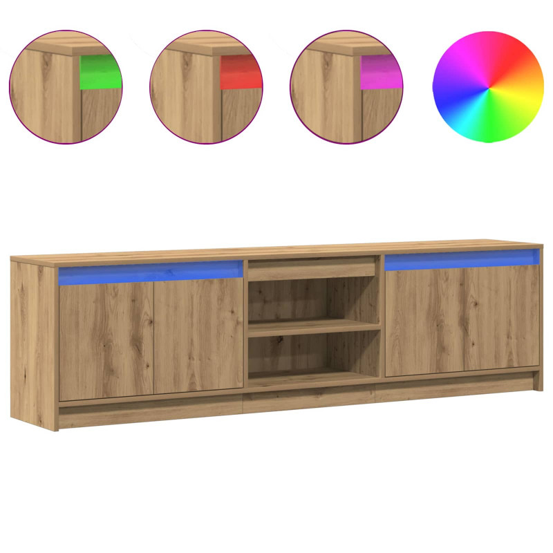 Jednostki telewizyjne 2 pcs Brązowy 180 x 34 x 50 cm