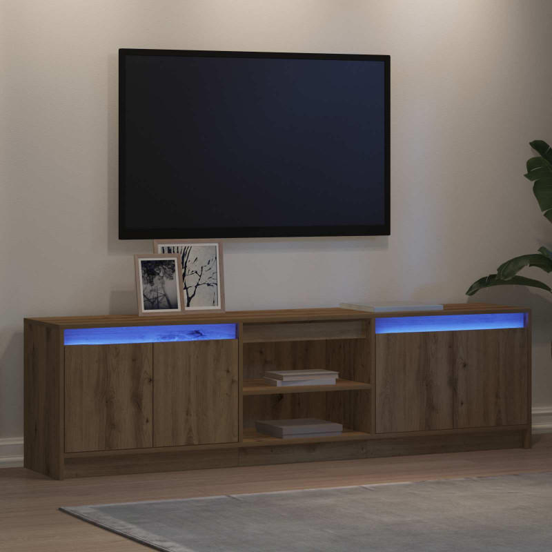 Jednostki telewizyjne 2 pcs Brązowy 180 x 34 x 50 cm