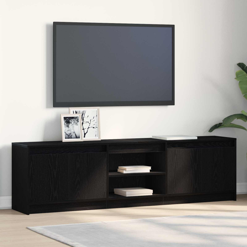 Jednostki telewizyjne 2 pcs Czarny 180 x 34 x 50 cm