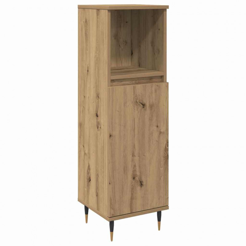 Zestaw mebli łazienkowych z półką 3 pcs Dąb rzemieślniczy