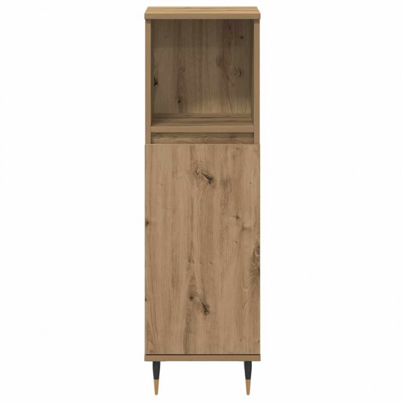 Zestaw mebli łazienkowych z półką 3 pcs Dąb rzemieślniczy