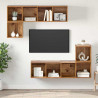 Zestaw szafek RTV 4 pcs Stare drewno Materiał drewnopochodny