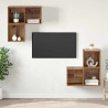 Zestaw szafek RTV 4 pcs Stare drewno Materiał drewnopochodny