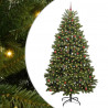 Sztuczna choinka z 300 diodami LED Zielony 300 cm PVC i Metal