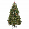Sztuczna choinka z 300 diodami LED Zielony 300 cm PVC i Metal