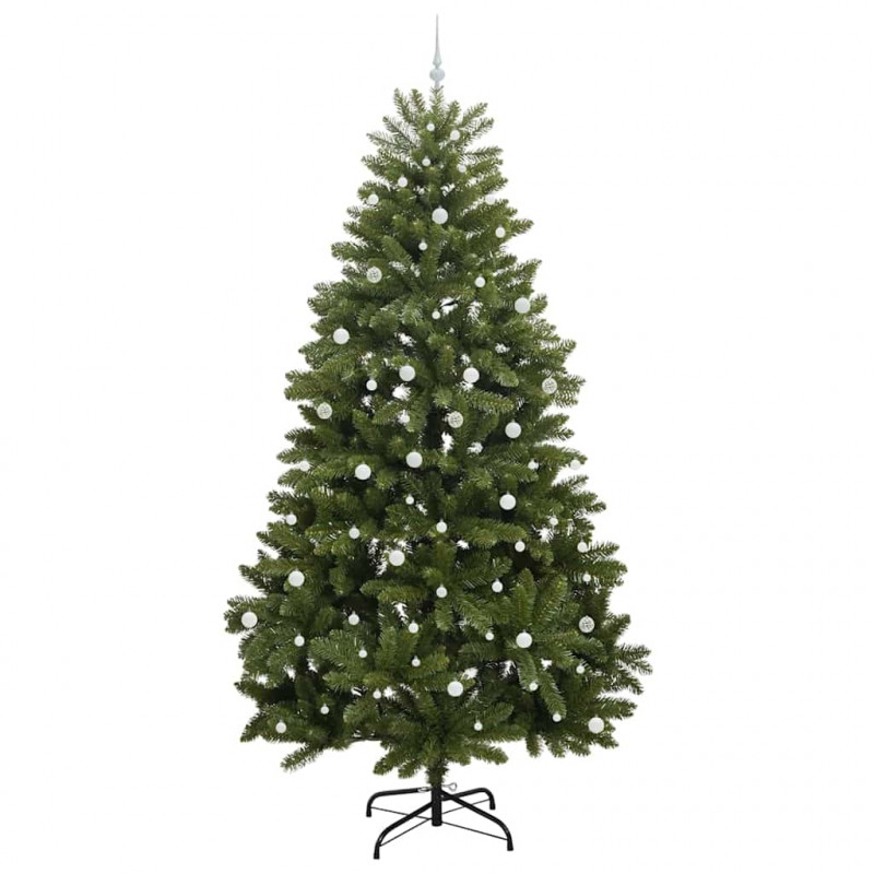 Sztuczna choinka z 300 diodami LED Zielony 300 cm PVC i Metal