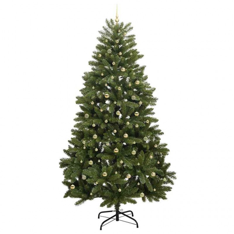 Sztuczna choinka z 300 diodami LED Zielony 300 cm PVC i Metal