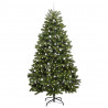 Sztuczna choinka z 300 diodami LED Zielony 300 cm PVC i Metal
