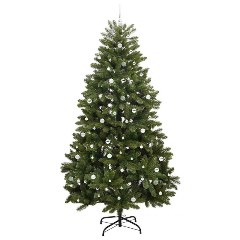 Sztuczna choinka z 300 diodami LED Zielony 300 cm PVC i Metal