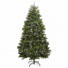 Sztuczna choinka z 300 diodami LED Zielony 300 cm PVC i Metal