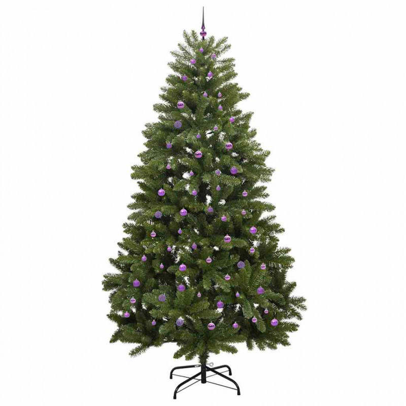 Sztuczna choinka z 300 diodami LED Zielony 300 cm PVC i Metal