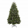 Sztuczna choinka z 300 diodami LED Zielony 300 cm PVC i Metal