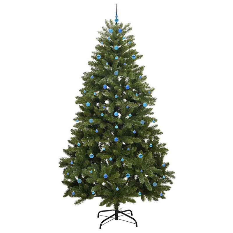Sztuczna choinka z 300 diodami LED Zielony 300 cm PVC i Metal