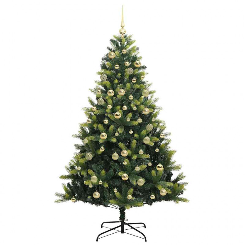 Sztuczna Choinka Składana na Święta 300 LED Zielony 180 cm