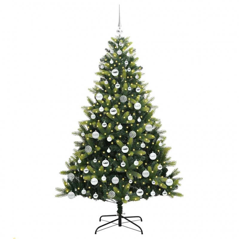 Sztuczna Choinka Składana na Święta 300 LED Zielony 180 cm