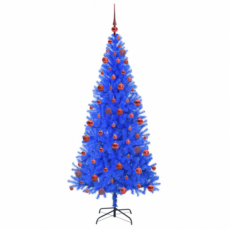 Choinka z 300 diodami LED z podstawą Niebieski 180 cm PVC