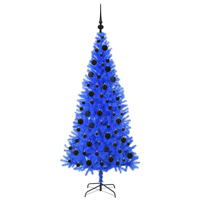 Choinka z 300 diodami LED z podstawą Niebieski 180 cm PVC