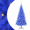 Choinka z 300 diodami LED z podstawą Niebieski 180 cm PVC