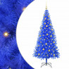 Choinka z 300 diodami LED z podstawą Niebieski 180 cm PVC