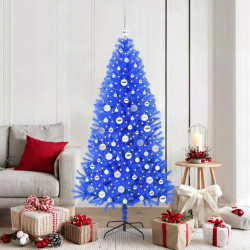 Choinka z 300 diodami LED z podstawą Niebieski 180 cm PVC