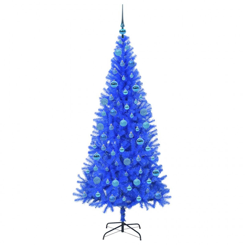 Choinka z 300 diodami LED z podstawą Niebieski 180 cm PVC