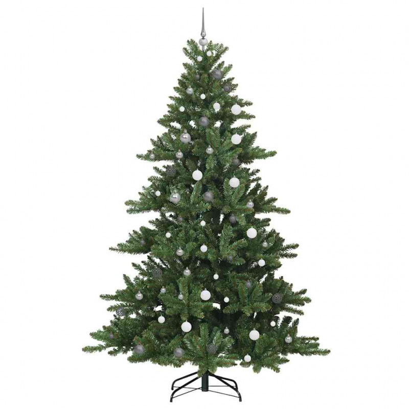 Sztuczna choinka z zawiasami Zielony 240 cm PVC i stal