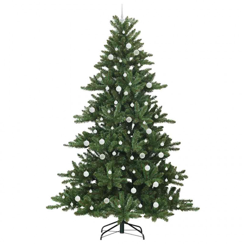 Sztuczna choinka z zawiasami Zielony 240 cm PVC i stal