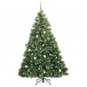 Sztuczna choinka z 300 diodami LED Zielony 210 cm PE i PVC