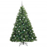Sztuczna choinka z 300 diodami LED Zielony 210 cm PE i PVC