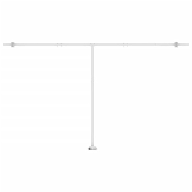 Ręcznie zwijana markiza z LED, 500 x 300 cm, żółto-biała