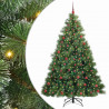 Sztuczna choinka z 300 diodami LED Zielony 210 cm PE i PVC