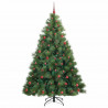 Sztuczna choinka z 300 diodami LED Zielony 210 cm PE i PVC