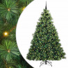 Sztuczna choinka z 300 diodami LED Zielony 210 cm PE i PVC