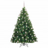 Sztuczna choinka z 300 diodami LED Zielony 210 cm PE i PVC