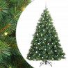 Sztuczna choinka z 300 diodami LED Zielony 210 cm PE i PVC