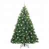 Sztuczna choinka z 300 diodami LED Zielony 210 cm PE i PVC
