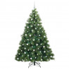 Sztuczna choinka z 300 diodami LED Zielony 210 cm PE i PVC