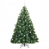 Sztuczna choinka z 300 diodami LED Zielony 210 cm PE i PVC