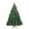 Sztuczna choinka z 300 diodami LED Zielony 210 cm PE i PVC
