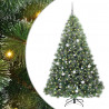 Sztuczna choinka z 300 diodami LED Zielony 210 cm PE i PVC