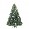 Sztuczna choinka z 300 diodami LED Zielony 210 cm PE i PVC