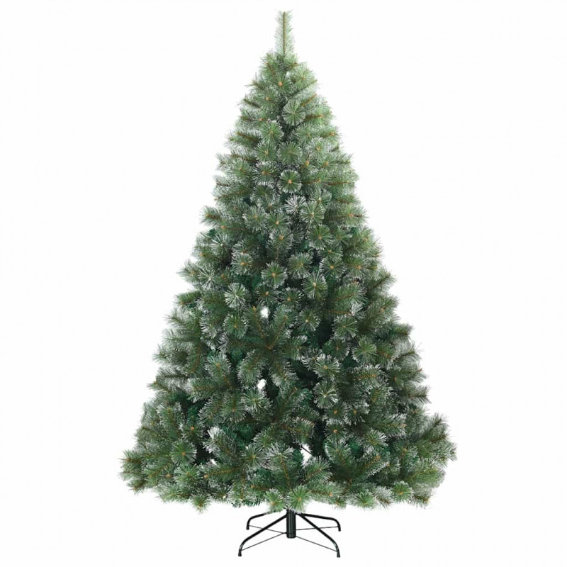 Sztuczna choinka z 300 diodami LED Zielony 210 cm PE i PVC