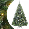 Sztuczna choinka z 300 diodami LED Zielony 240 cm PE i PVC