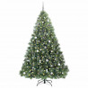 Sztuczna choinka z 300 diodami LED Zielony 240 cm PE i PVC