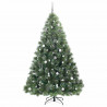 Sztuczna choinka z 300 diodami LED Zielony 240 cm PE i PVC