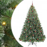 Sztuczna choinka z 300 diodami LED Zielony 240 cm PE i PVC